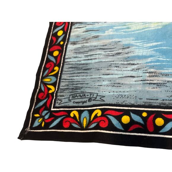 Vintage Ha-Va-Ti Turkish Rare Running Horse Tapestry-100% Cotton-Hand Woven - Picture 2 of 4